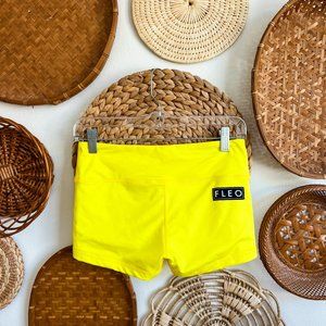 Neon Yellow Fleo Shorts Size Small